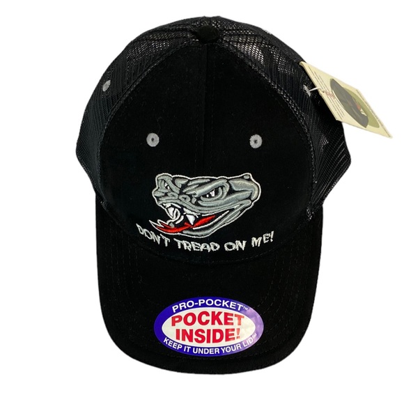 Don’t Tread On Me! US Navy Black Hidden Pocket Hat NWT - Picture 4 of 11